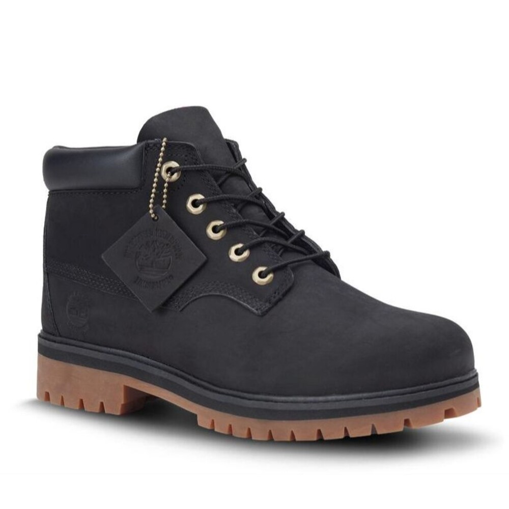 Size 11.5- Men's Timberland Rockaway Mid LC Waterproof CH Black Nubuck